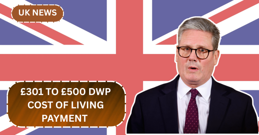 £301 to £500 DWP Cost of Living Payment