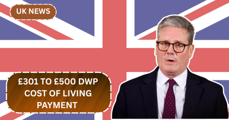 £301 to £500 DWP Cost of Living Payment